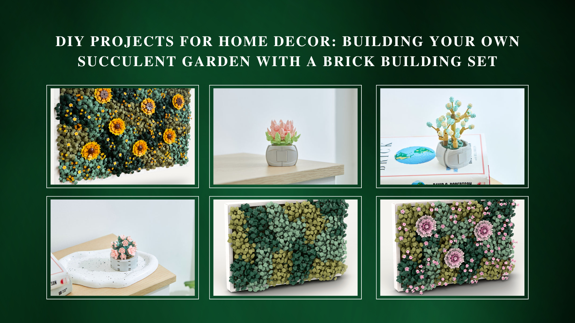 DIY Projects for Home Decor: Building Your Own Succulent Garden with a Brick Building Set